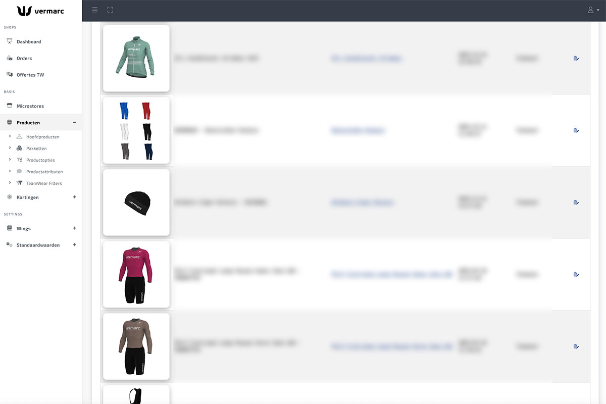 webtoepassing voor webshops clubs en bedrijven VermarcSport Wezemaal