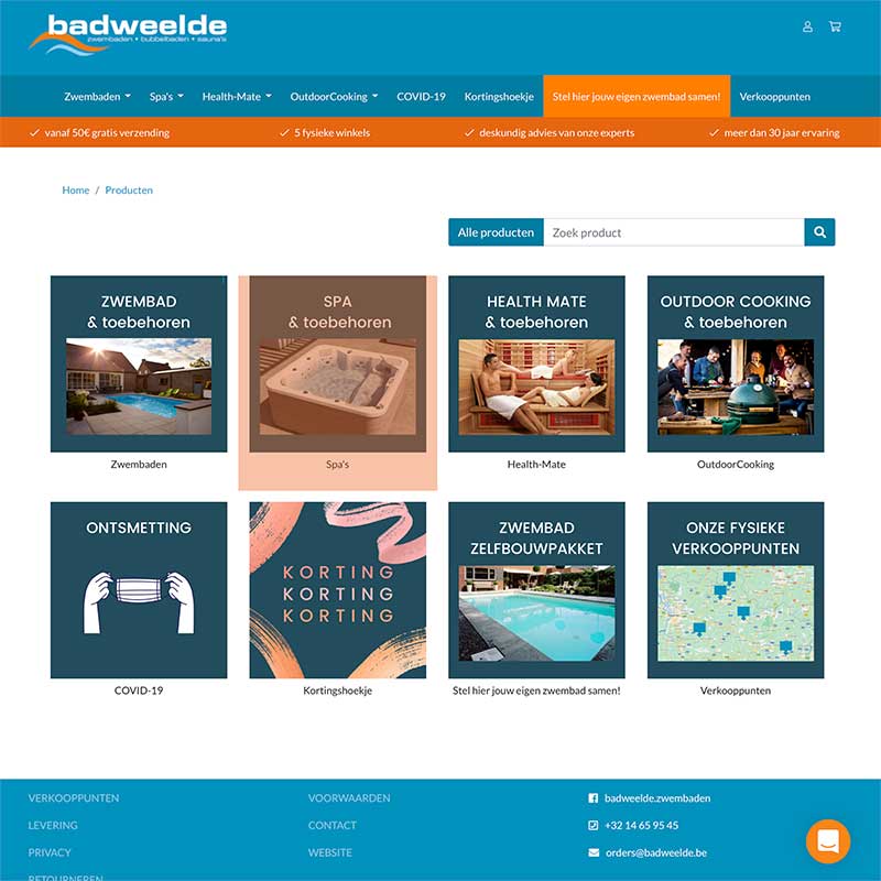 webshop responsive