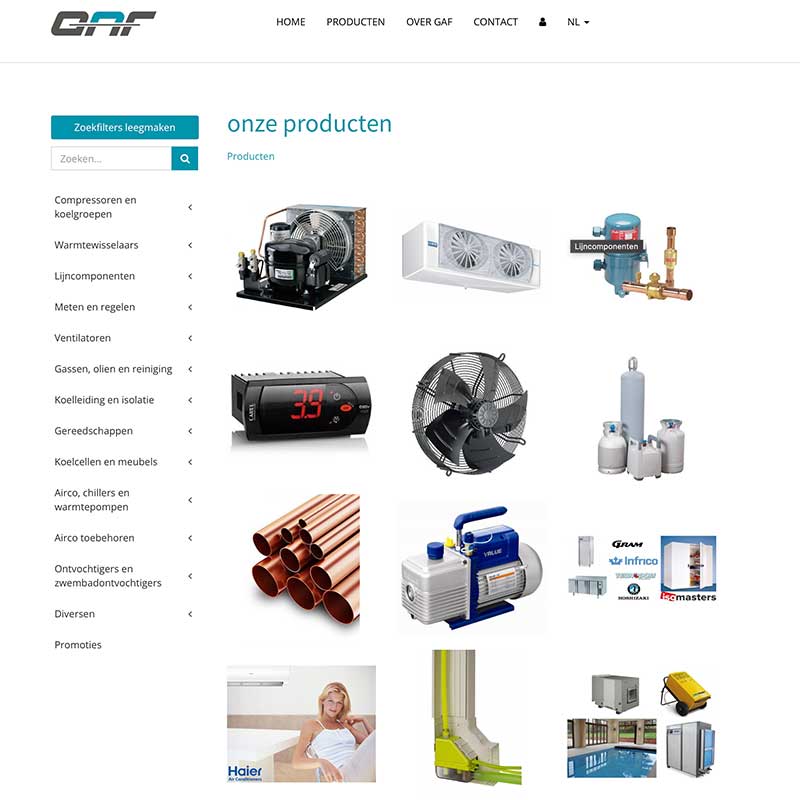 webshop responsive