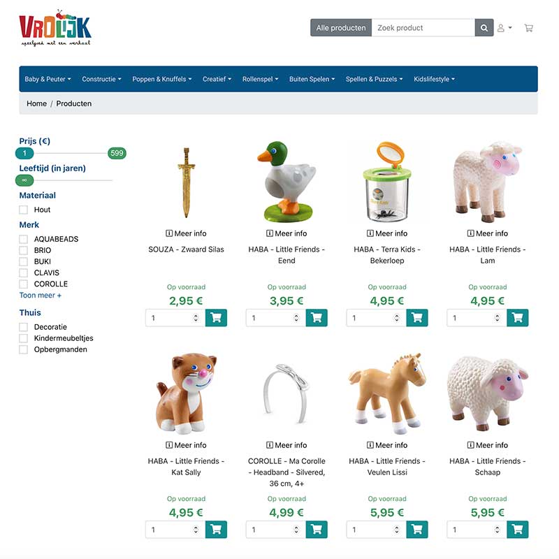 webshop responsive
