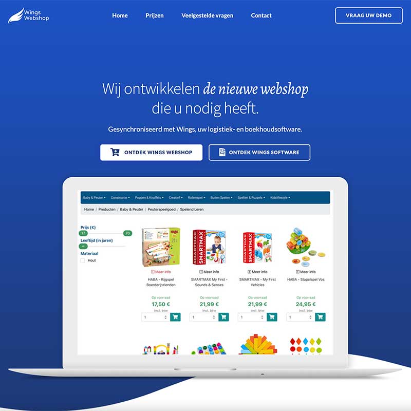 webshop responsive